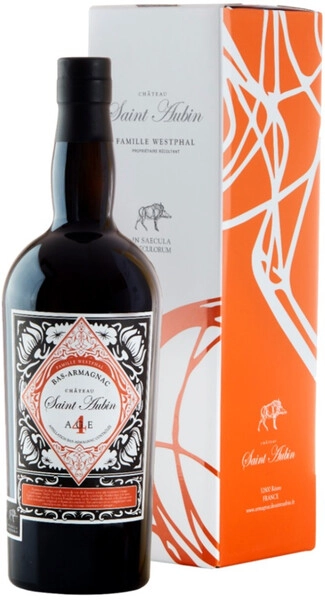 Арманьяк Saint Aubin 4 Age, Bas-Armagnac AOC, gift box, 0.7 л