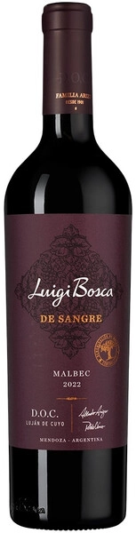 Вино Luigi Bosca, De Sangre Malbec, Lujan de Cuyo DOC, 2022