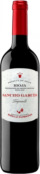 Вино Patrocinio, Sancho Garces Tempranillo, Rioja DOC