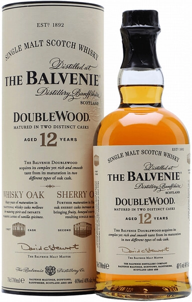 Виски Balvenie Doublewood 12 Years Old, gift tube, 0.7 л
