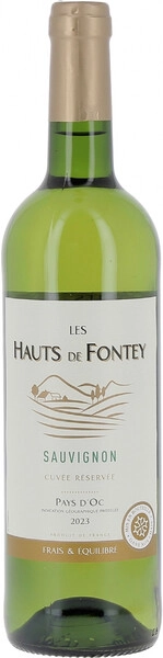 Вино Les Hauts de Fontey Cuvee Reservee Sauvignon, Pays d'Oc IGP, 2023