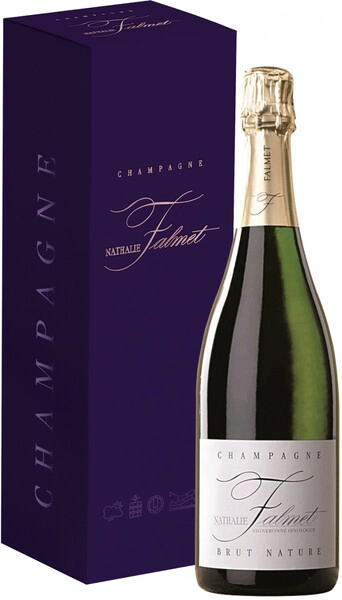Шампанское Nathalie Falmet, Brut Nature, Champagne AOC, 2018, gift box