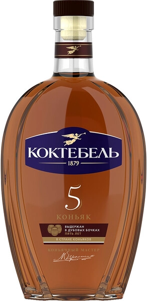 Коньяк Коктебель 5-летний, 0.5 л