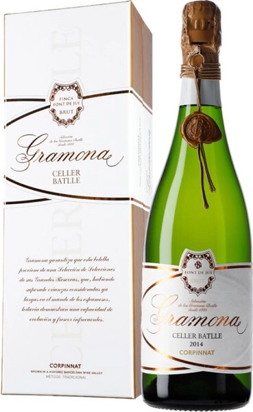 Игристое вино Gramona, Celler Batlle Brut Corpinnat, 2014, gift box