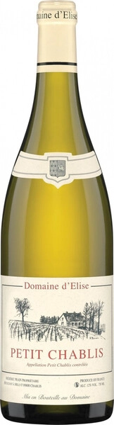 Вино Domaine d'Elise, Petit Chablis AOC, 2020
