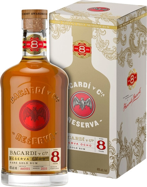 Ром Bacardi Reserva 8 Anos, gift box, 0.7 л