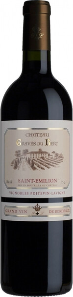 Вино Chateau Graves du Bert, Saint-Emilion AOC, 2021