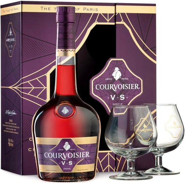 Коньяк Courvoisier VS, with 2-glasses box, 0.7 л