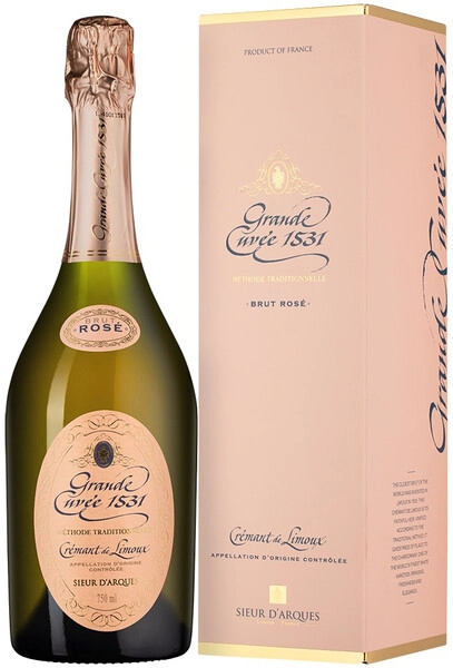 Игристое вино Grande Cuvee 1531 de Aimery Cremant de Limoux Rose, gift box
