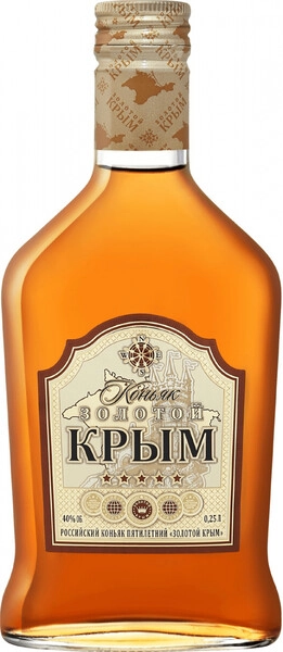 Коньяк Золотой Крым 5-летний, 250 мл
