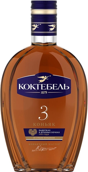 Коньяк Коктебель 3-летний, 375 мл