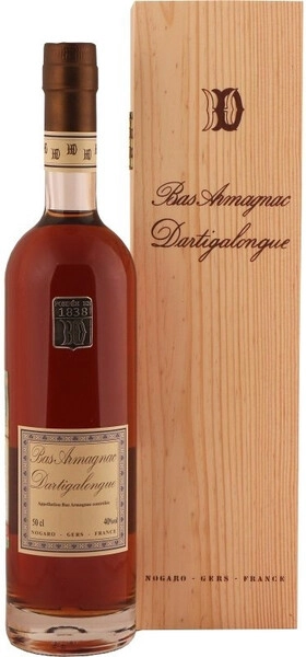 Арманьяк Dartigalongue, Bas Armagnac AOC, 1963, wooden box, 0.5 л