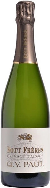 Игристое вино Bott Freres, Q. V. Paul Cremant d'Alsace AOC Brut Zero Dosage