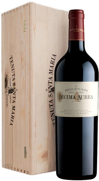 Вино Tenuta Santa Maria, Decima Aurea Merlot, Verona IGT, 2019, wooden box, 1.5 л