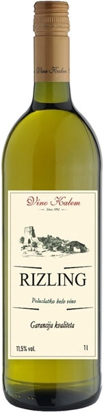 Вино Vino Kalem, Rizling Poluslatko, 1 л