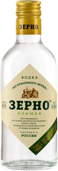 Водка "Зерно" Озимая, фляга, 250 мл