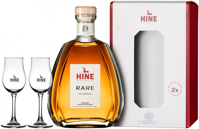 Коньяк Hine, Rare VSOP, gift set with 2 glasses, 0.7 л