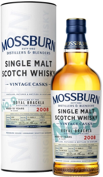 Виски Mossburn, Vintage Casks No.9 Royal Brackla, 2008, in tube, 0.7 л