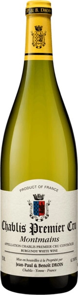 Вино Jean-Paul & Benoit Droin, Chablis Premier Cru Montmains AOC, 2023