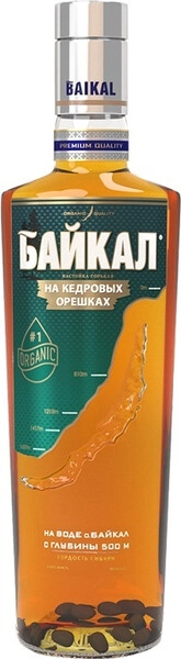 Водка Байкал На кедровых орешках, настойка горькая, 0.5 л
