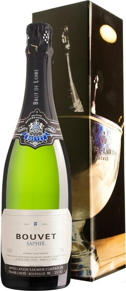 Игристое вино Bouvet Ladubay, Saphir Brut Vintage, Saumur AOC, 2022, gift box