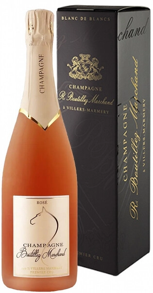 Шампанское Boutillez Marchand, Champagne Premier Cru Rose AOC, gift box