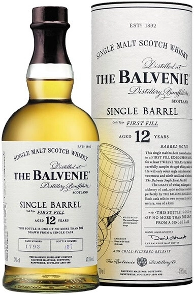 Виски Balvenie Single Barrel First Fill, 12 Years Old, in tube, 0.7 л