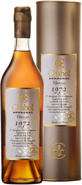 Арманьяк Chabot, 1972, gift tube, 0.7 л