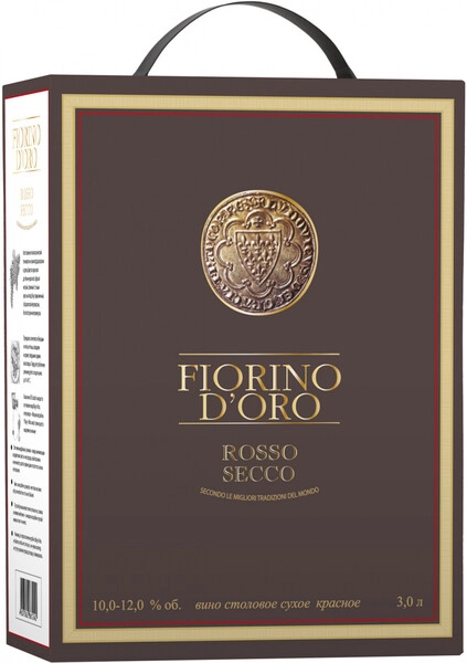 Вино Fiorino d'Oro Rosso Secco, bag-in-box, 3 л