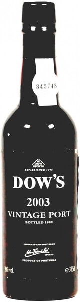 Портвейн Dow's, Vintage Port, Douro, 2003, 375 мл