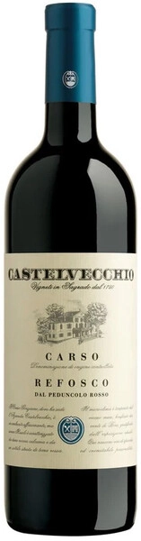 Вино Castelvecchio, Refosco dal Peduncolo Rosso, Carso DOC, 2021