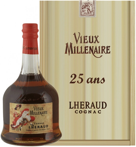 Коньяк Lheraud Cognac Vieux Millenaire, wooden box, 0.7 л