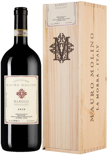 Вино Mauro Molino, Barolo DOCG, 2020, wooden box, 1.5 л