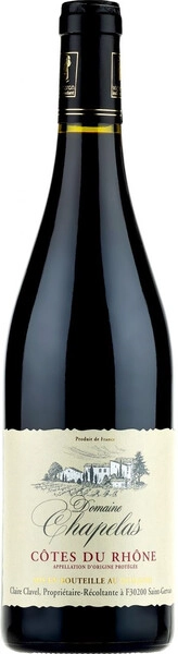 Вино Domaine Chapelas, Cotes du Rhone AOP Rouge, 2022