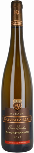 Вино Kuentz-Bas, Cuvee Caroline Gewurztraminer Vendange Tardive, Alsace AOC, 2015