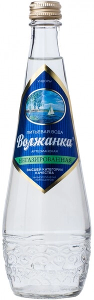 Вода Волжанка негазированная, в стеклянной бутылке, 0.5 л