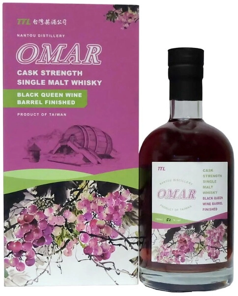 Виски "Omar" Cask Strength Single Malt Black Queen Wine Barrel Finished, gift box, 0.7 л