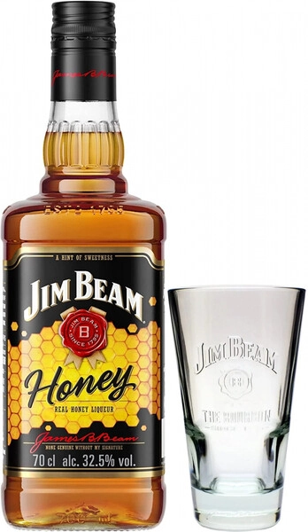 Виски Jim Beam Honey (Spain), with glass, 0.7 л