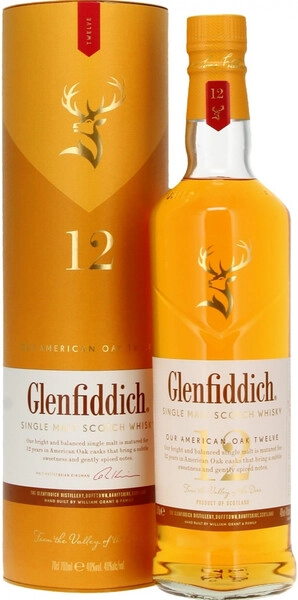 Виски "Glenfiddich" 12 Years Old American Oak, in tube, 0.7 л