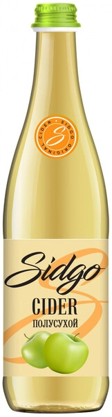 Сидр Sidgo Apple Semi-Dry, 0.5 л