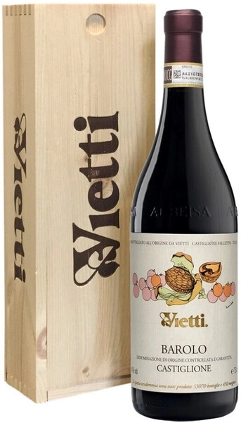 Вино Vietti, Barolo Castiglione DOCG, 2019, wooden box