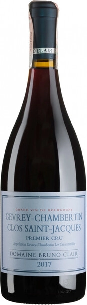 Вино Domaine Bruno Clair, Clos-St-Jacques, Gevrey-Chambertin 1-er Cru AOC, 2017