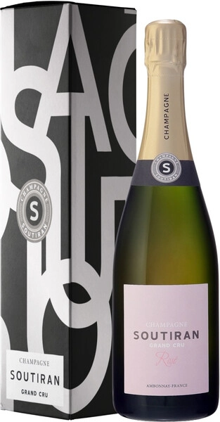Шампанское Soutiran, Grand Cru Brut Rose, Champagne AOC, gift box