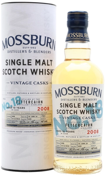 Виски Mossburn, Vintage Casks No.18 Fettercairn, 2008, in tube, 0.7 л