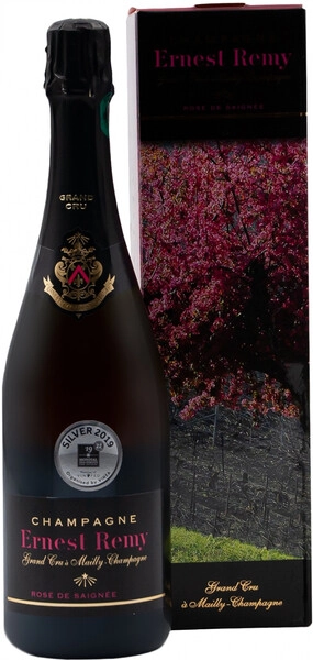 Шампанское Champagne Ernest Remy, Grand Cru Blanc de Noirs Rose de Saignee, gift box
