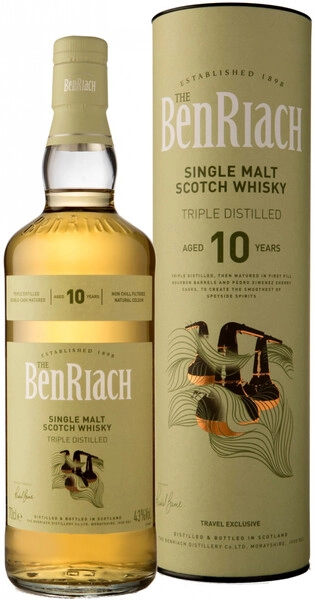 Виски Benriach, Triple Distilled 10 Years Old, in tube, 0.7 л