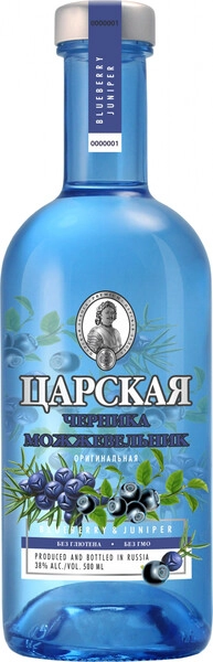 Ликер Царская Оригинальная Черника и Можжевельник, настойка горькая, 0.5 л