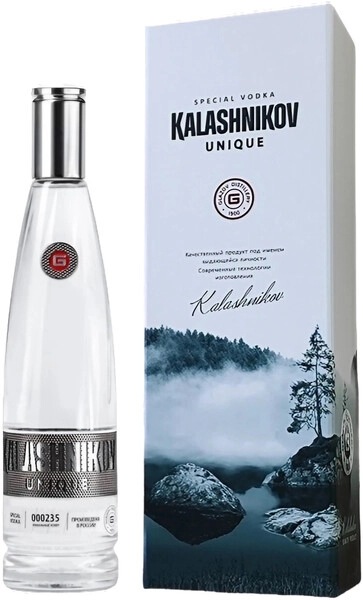 Водка Калашников Уник (гильза), в подарочной коробке, 0.7 л