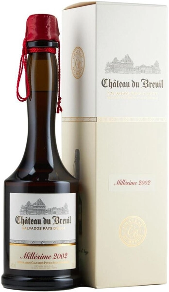 Кальвадос Chateau du Breuil, Millesime 2002, Pays d'Auge AOC, gift box, 0.7 л