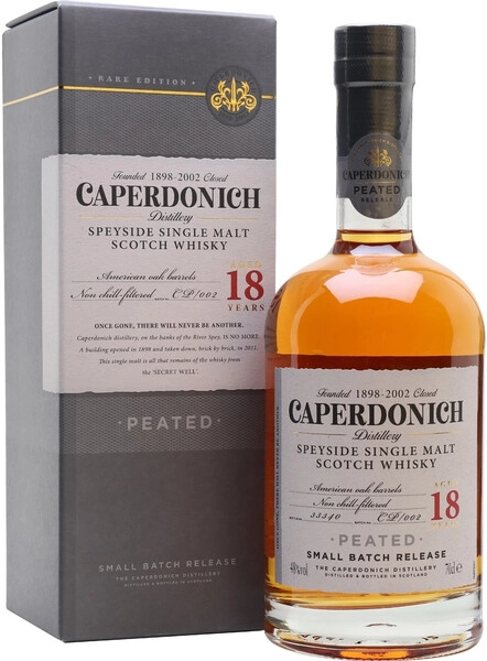 Виски Caperdonich Peated 18 Years Old, gift box, 0.7 л